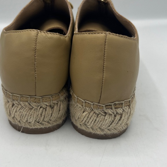 J/SLIDES Beige Leather Espadrille Platform Shoes - Picture 6 of 6